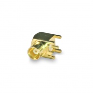 Разъем MCX(female) на плату под пайку, 4 ножки, вертик. монтаж, угловой