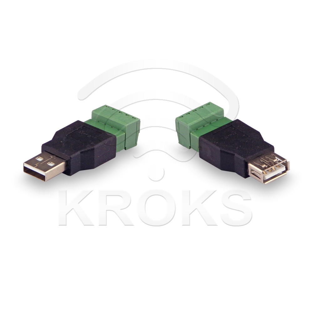 Комплект для передачи USB по витой паре USB(male)-USB(female)