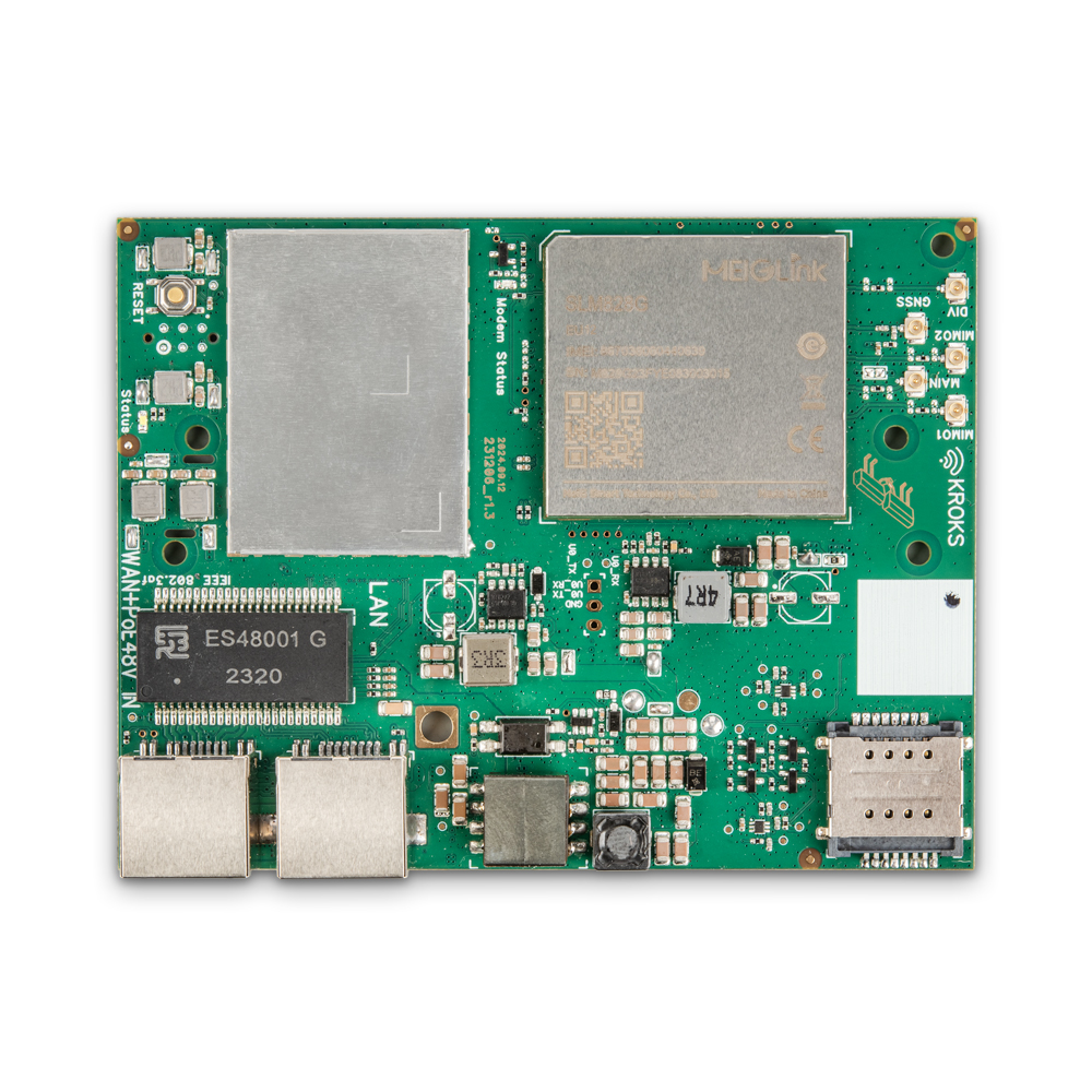 Гигабитный роутер Kroks Rt-Brd m12-Gn с модемом LTE cat.12 для установки в гермобокс