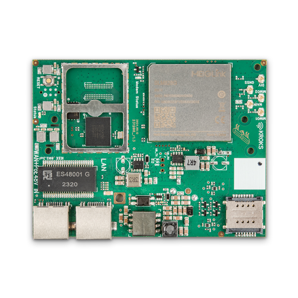 Гигабитный роутер Kroks Rt-Brd m12-Gn с модемом LTE cat.12 для установки в гермобокс