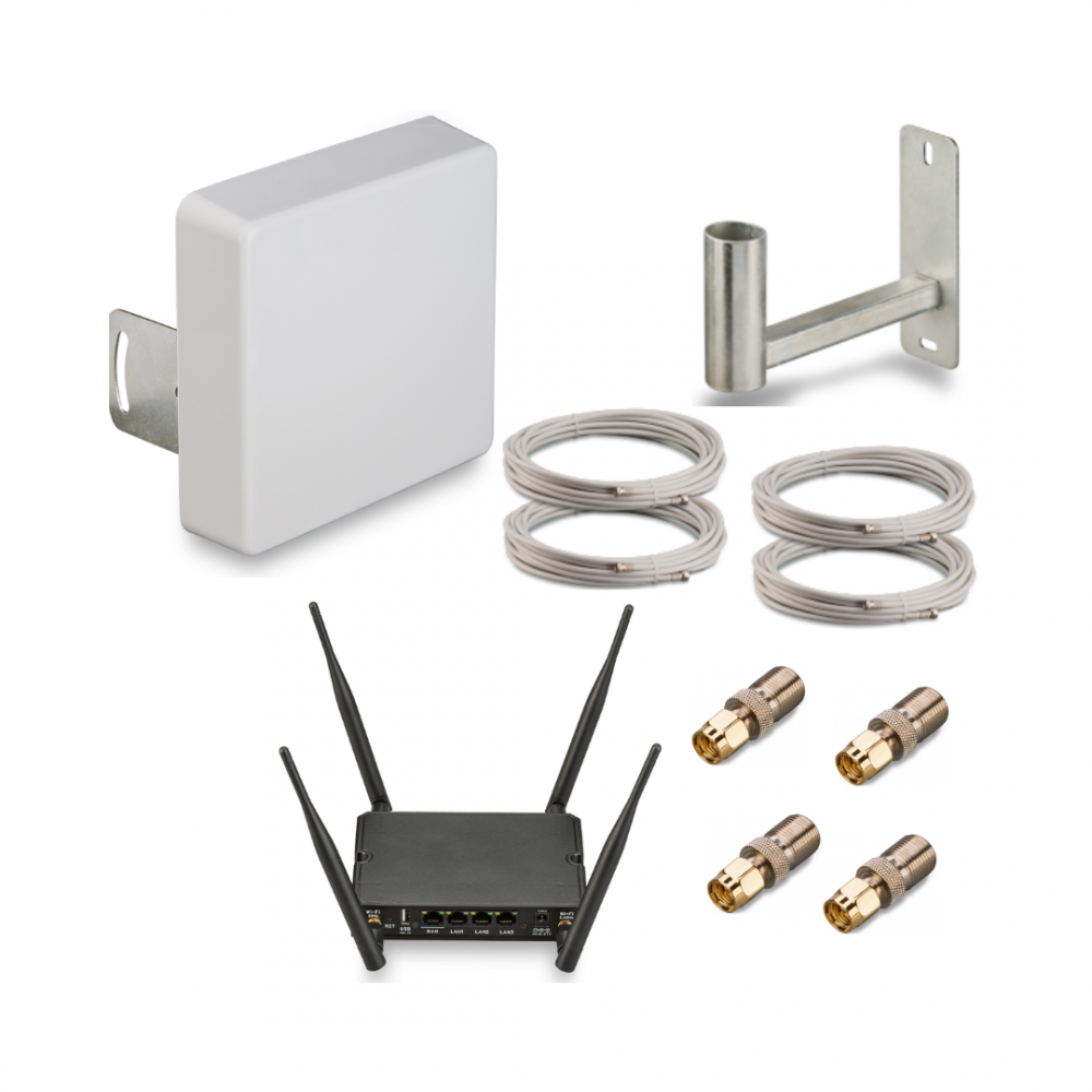 Комплект KRK-11MIMO cat.12 Комплект 3G/4G интернет для дачи, загородного дома, офиса