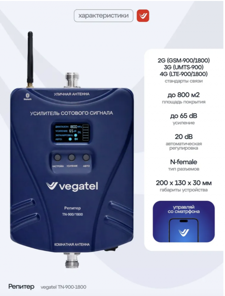Комплект VEGATEL TN-900/1800